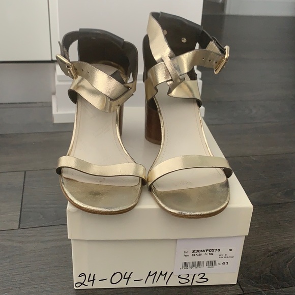 🤩🔥MAISON MARGIELA PARIS Gold ChunkyHeel Sandal41 - Picture 5 of 15